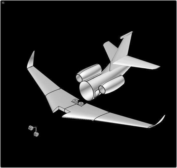 3d falcon 2000s business jet - Falcon 2000S Business Jet Solid Assembly Model by RodgerSaintJohn